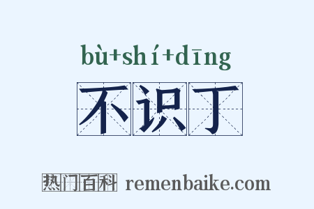 不识丁是什么意思的图片